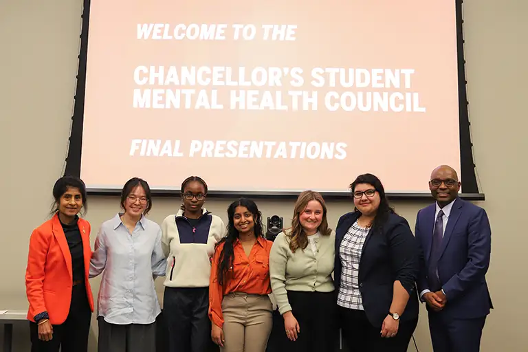 Chancellor's Student Mental Health Council group photo