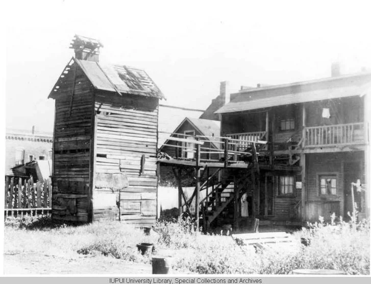 Two-Story Outhouse on Campus Grounds