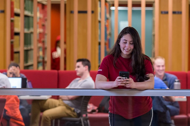 Person looking at phone